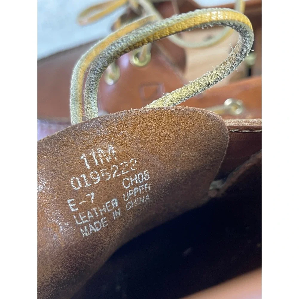 Sperry Top Sider 0195222 A/O 2 Eye Boat Shoes Classic Brown Leather Men's 11‎ M